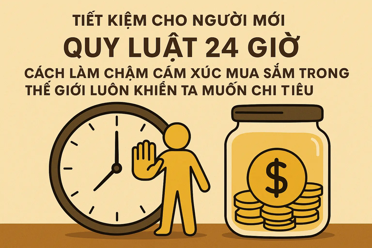 Tiết Kiệm Cho Người Mới: Quy Luật 24 Giờ – Cách Làm Chậm Cảm Xúc Mua Sắm Trong Thế Giới Luôn Khiến Ta Muốn Chi Tiêu